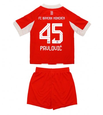 Bayern Munich Aleksandar Pavlovic #45 Hjemmebanetrøje Børn 2025-26 Kortærmet (+ Korte bukser)